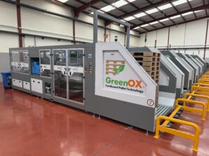 Green OX Cardboard Pallet machine